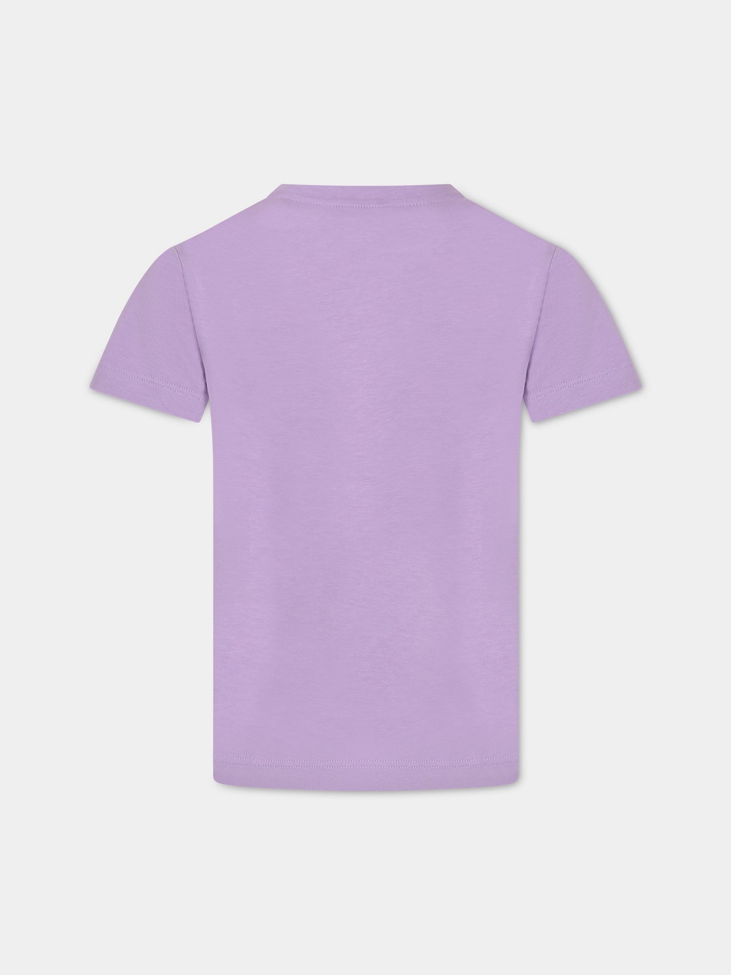T-shirt viola per bambina con Medusa,Versace,1000052 1A04790 2L720