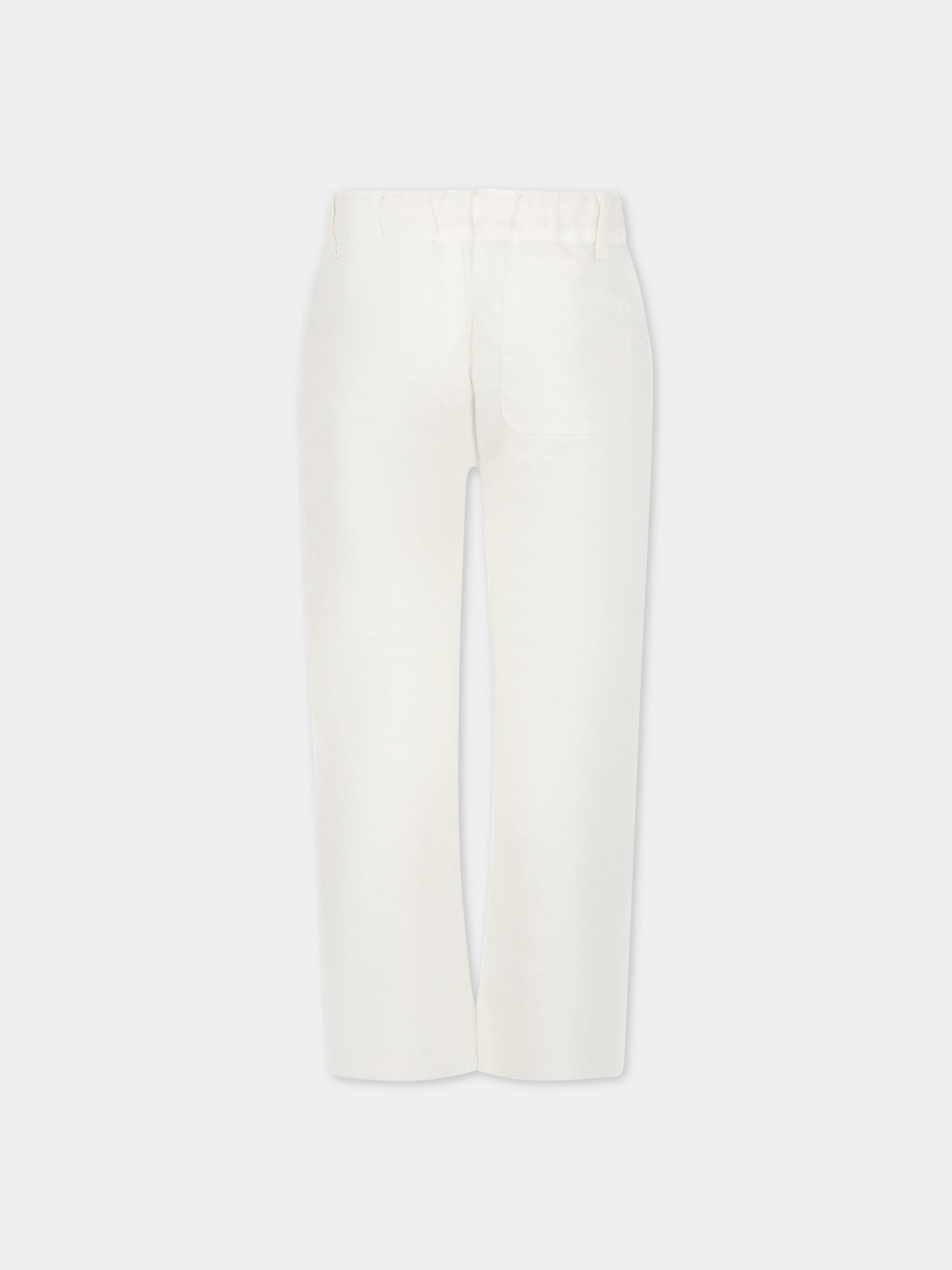Pataloni avorio per bambino in lino,Zhoe & Tobiah,LIN5 1