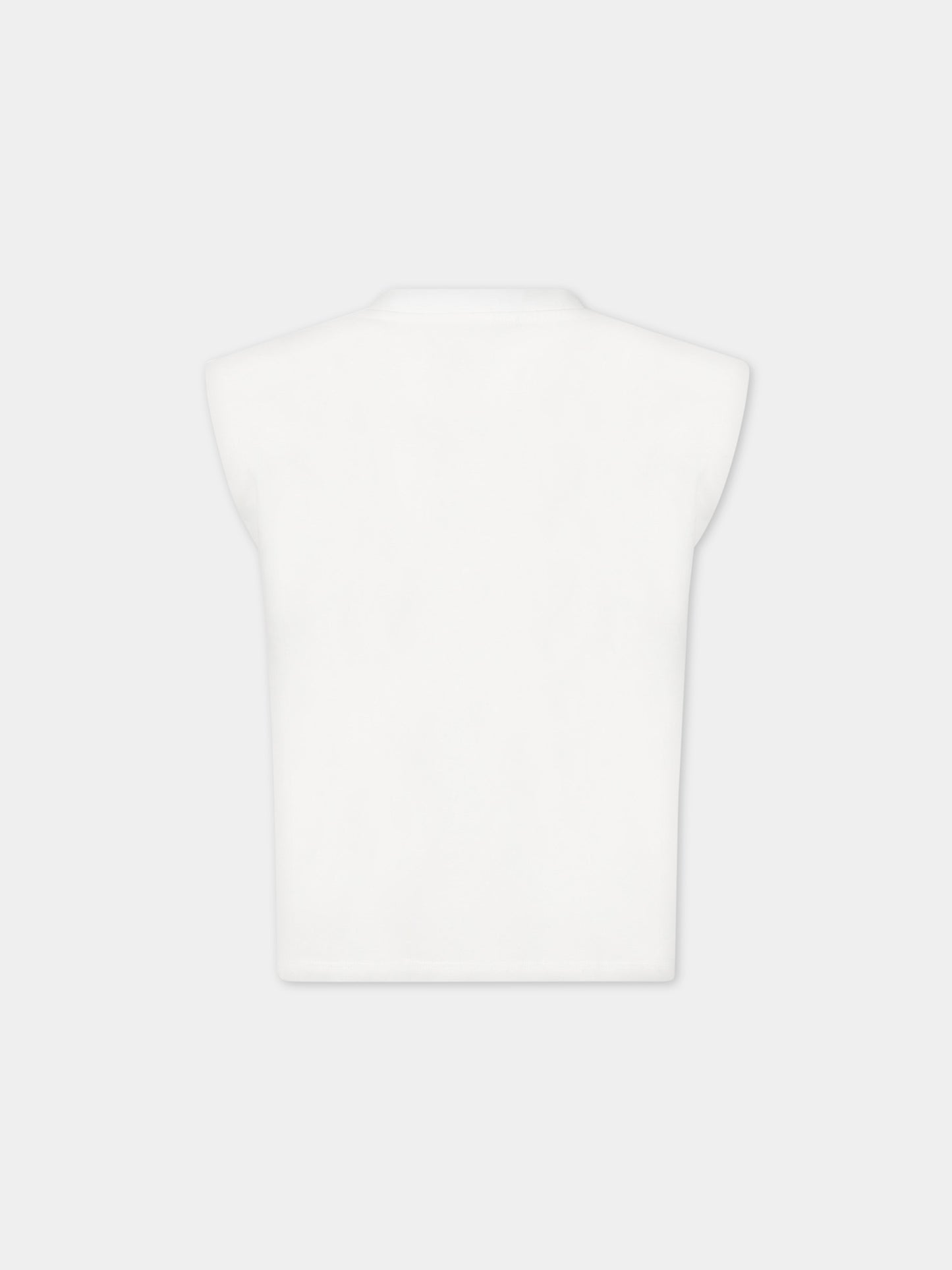 T-shirt bianca per bambina con logo,Blumarine Baby,IA3062J5003 Q9305