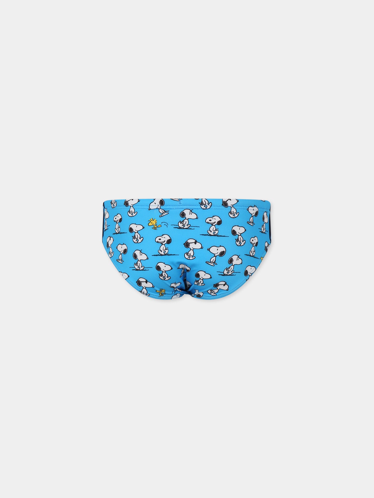 Slip azzurro per bambino con stampa Snoopy e logo,Mc2 Saint Barth,BILLY SNOOPY 32