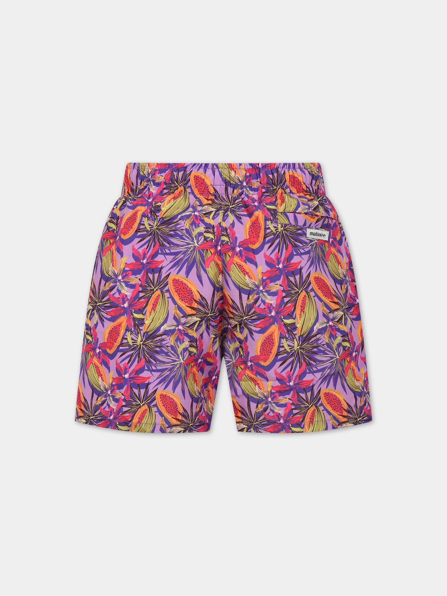 Boxer mare viola per bambino con logo,Matineè,BBM4028 PETIT ALEXANDRE PAPAYA VIOLA