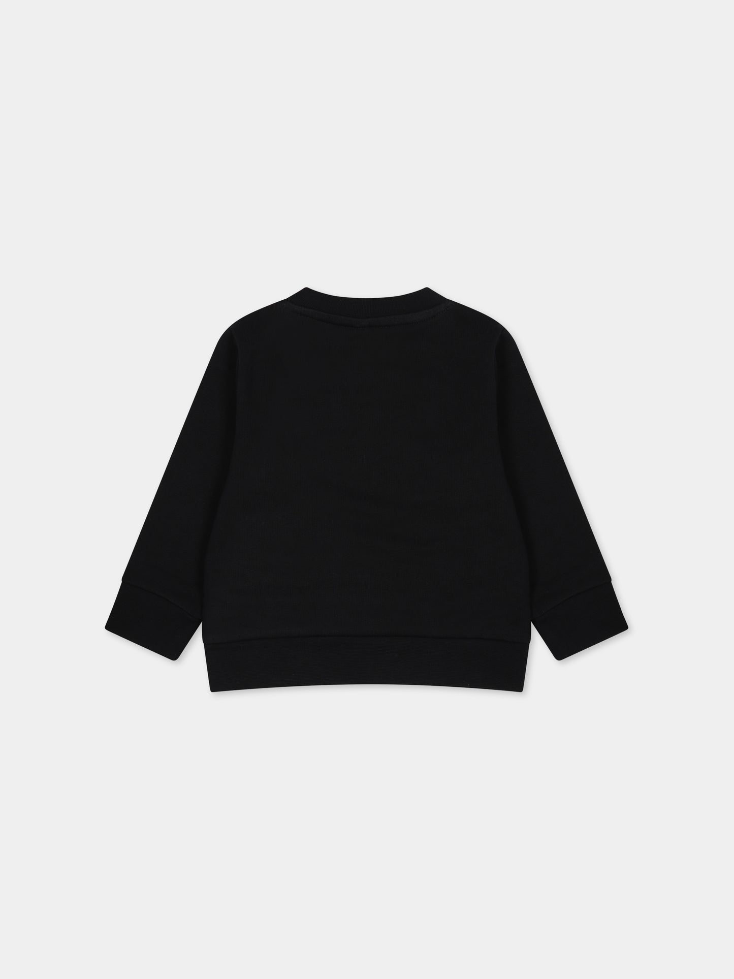 Felpa nera per neonato con stampa,Stella Mccartney Kids,TT4630 Z0447 930