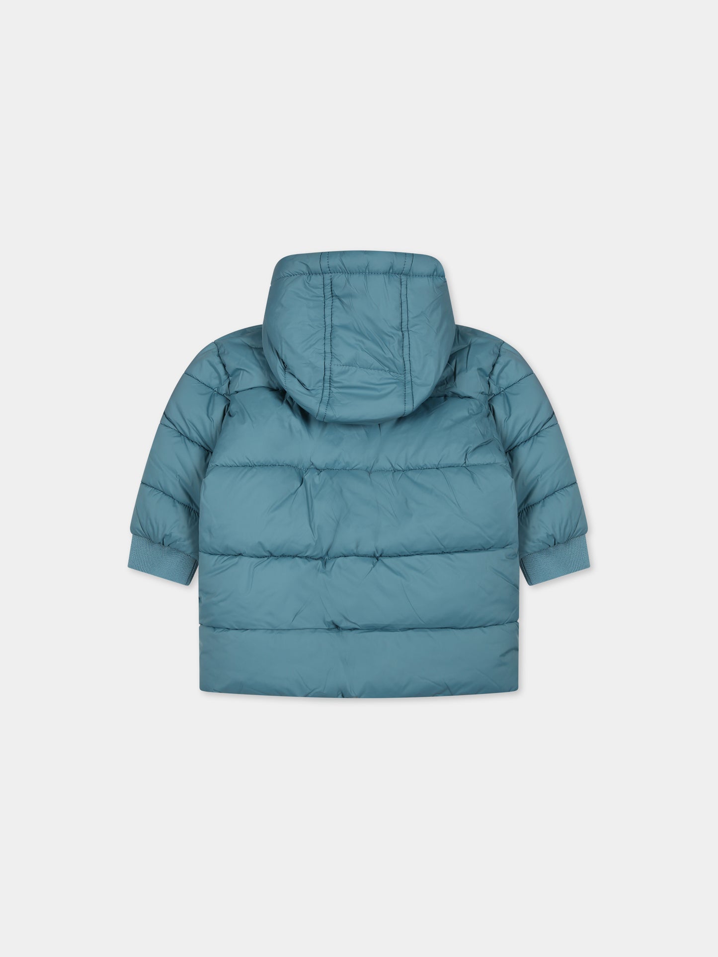 Bomber azzurro per neonato con logo,Timberland,T60014 875