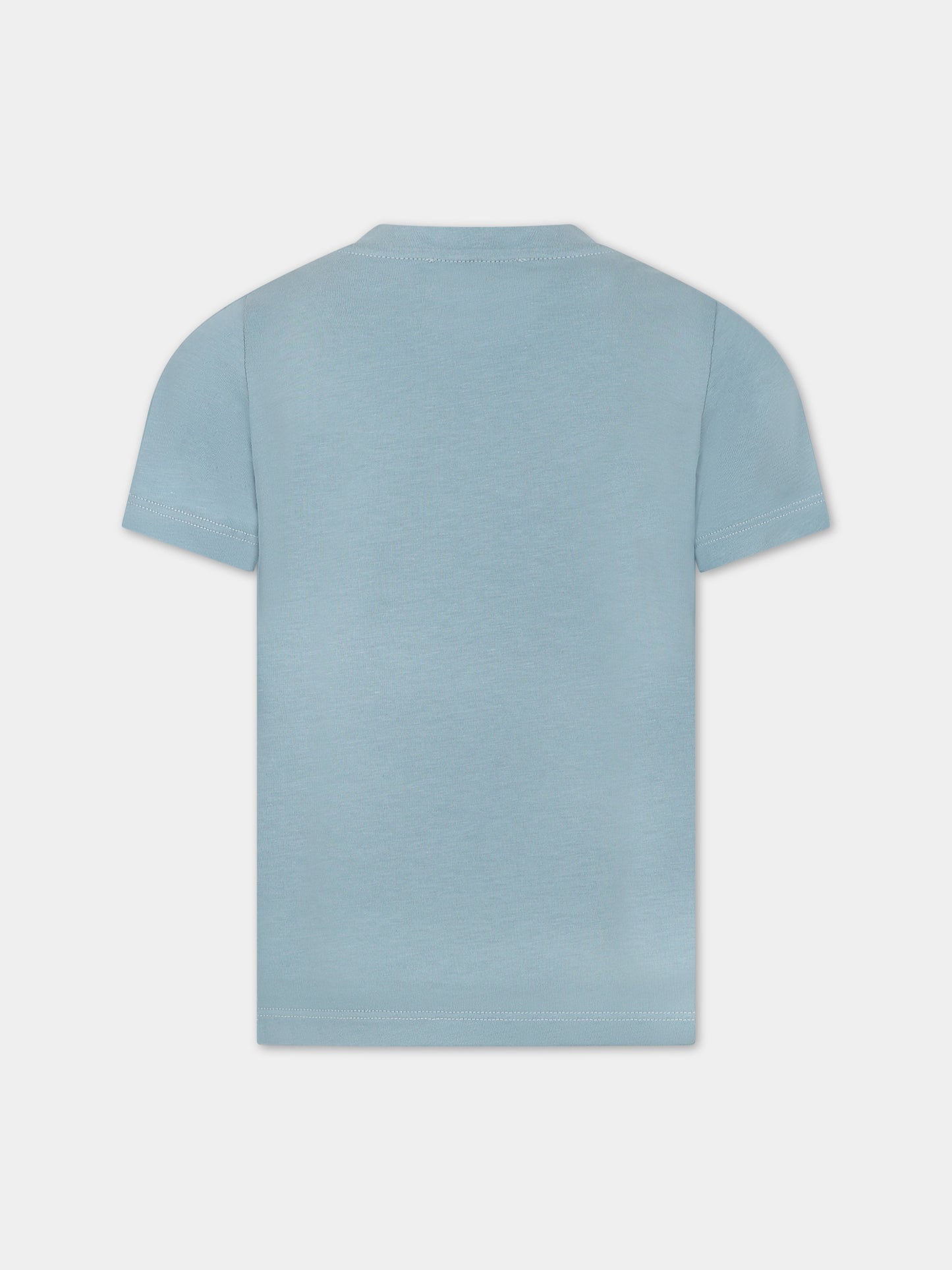 T-shirt celeste per bambino con logo,Versace,1000129 1A08114 2V380