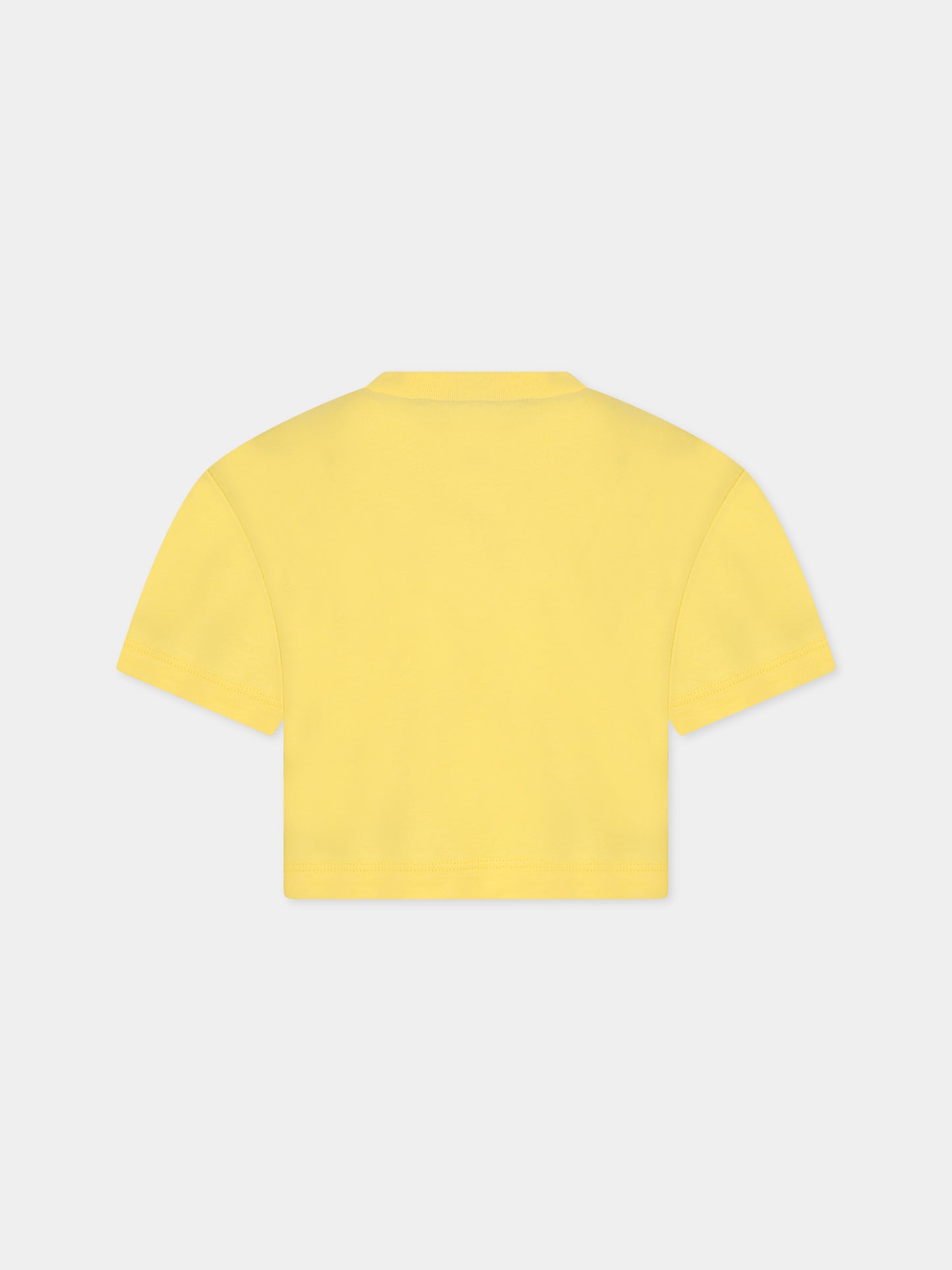 T-shirt gialla per bambina con logo,Marni Kids,M00695 M00NE 0M213