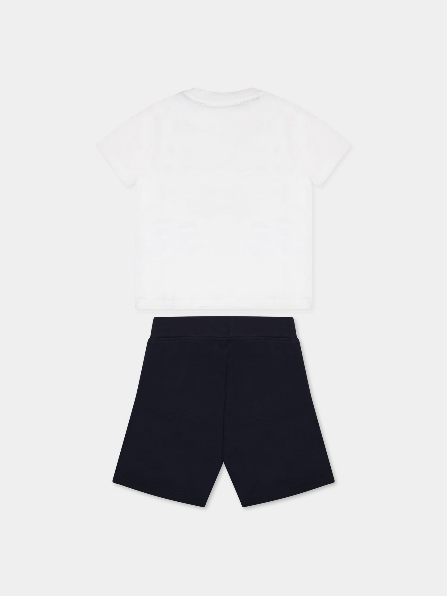 Completo bianco per neonato con logo,Boss,J08082 10P