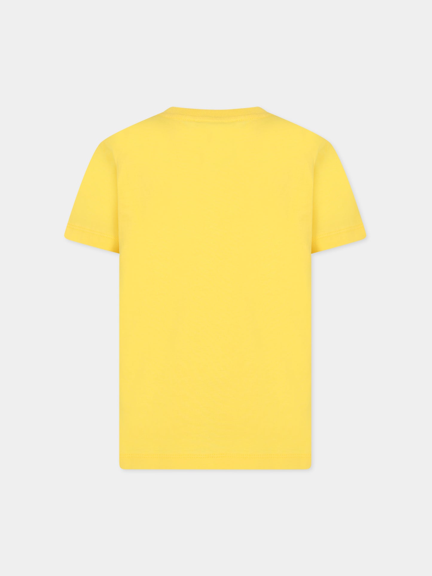 T-shirt gialla per bambini con Teddy Bear e logo,Moschino Kids,HUM049 LAA24 50162