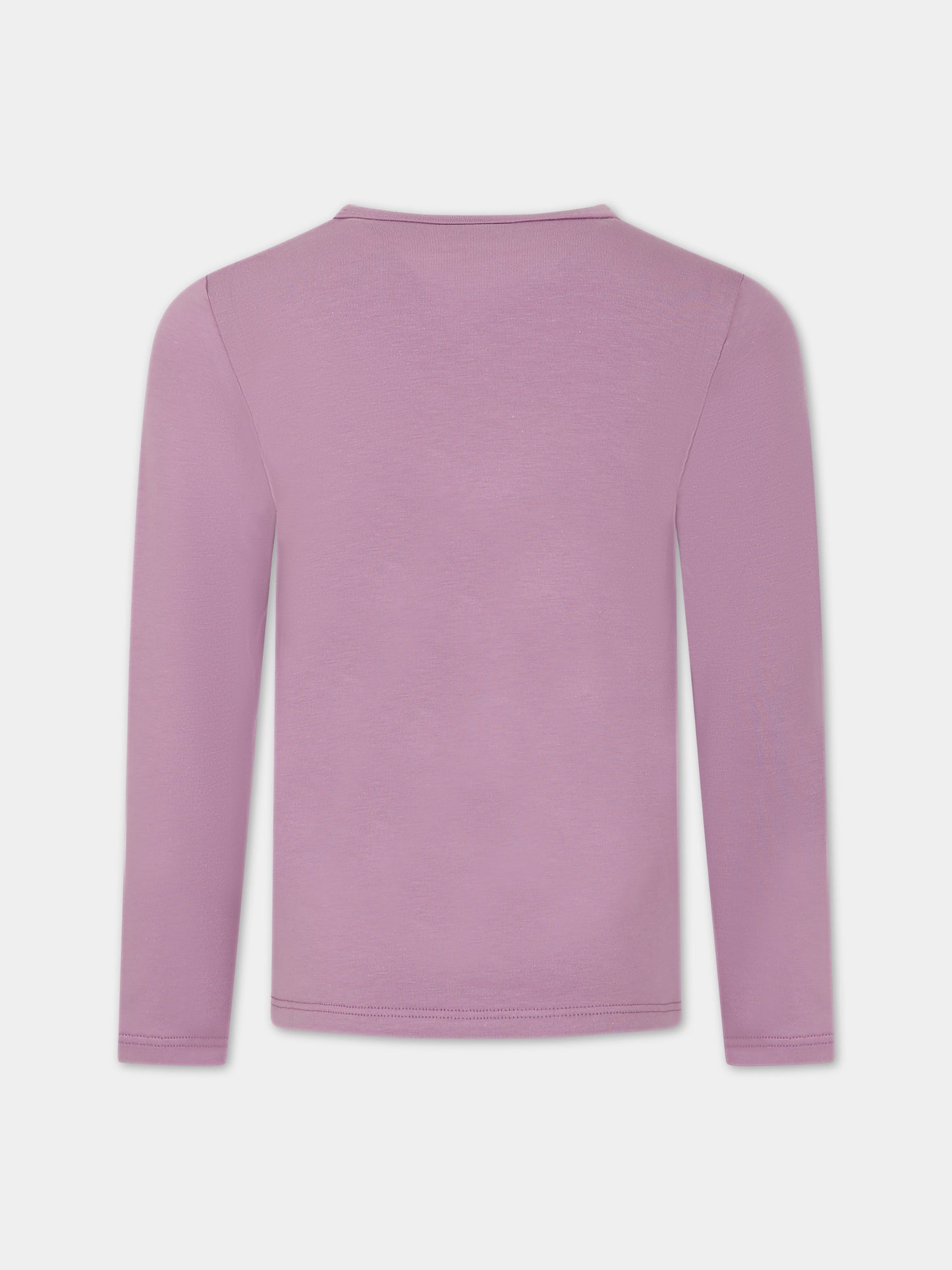 T-shirt viola per bambina con logo,Dimensione Danza,032165 046