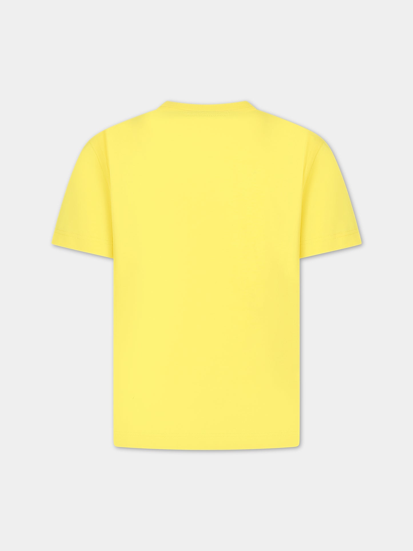 T-shirt gialla per bambino con iconica saetta e logo,Neil Barrett Kids,033589 020