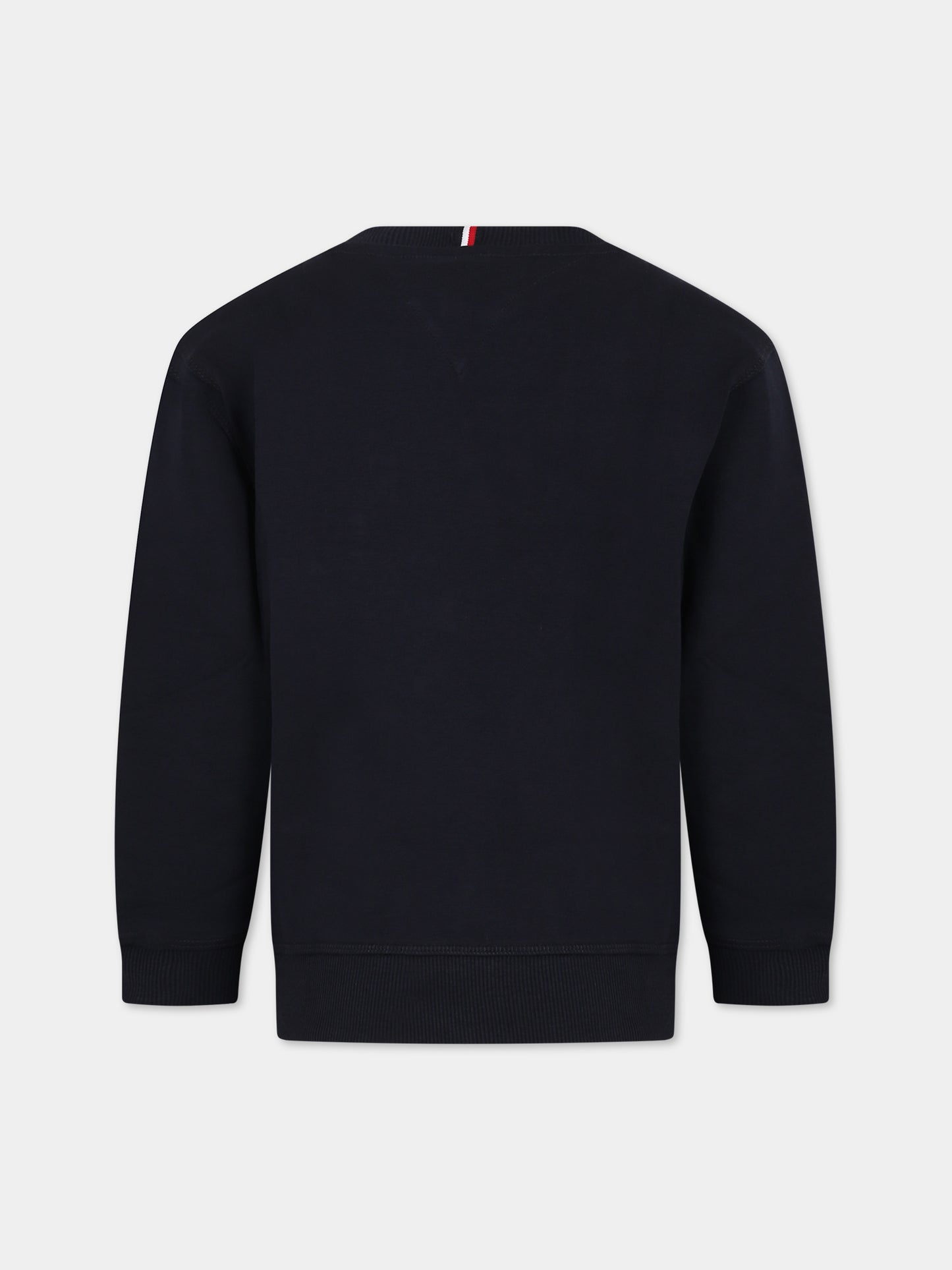 Felpa blu per bambino con logo,Tommy Hilfiger Junior,KB0KB08382 DW5