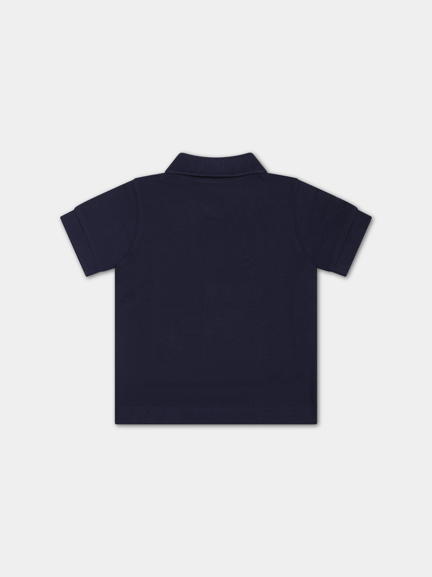 Polo blu per neonato con logo,Timberland,T05K99 85T