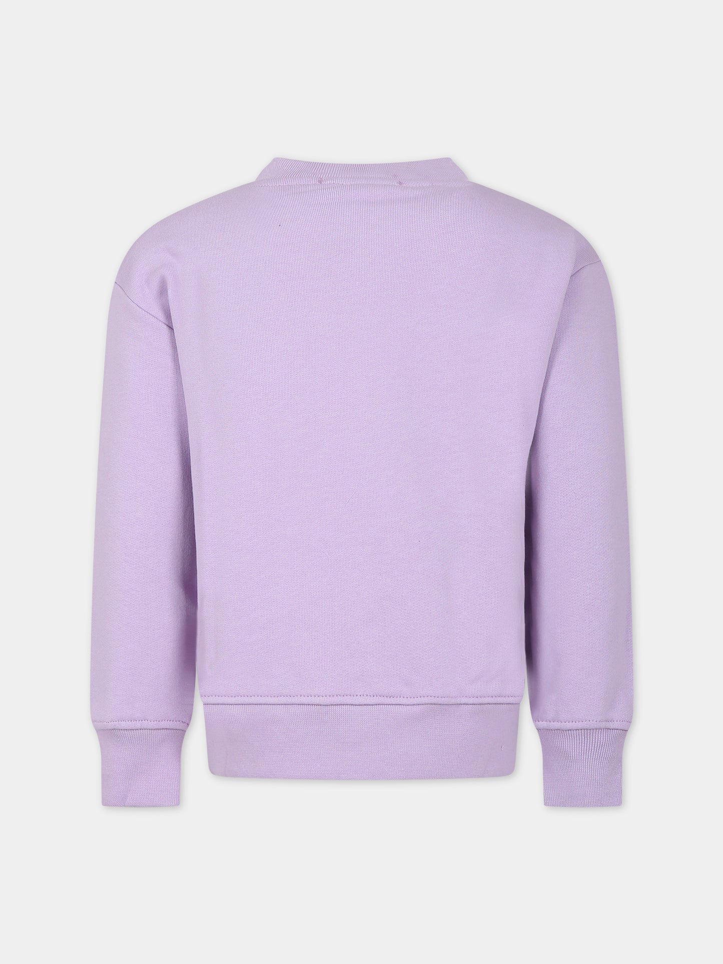 Felpa lilla per bambini con logo,Msgm Kids,MS029322 071