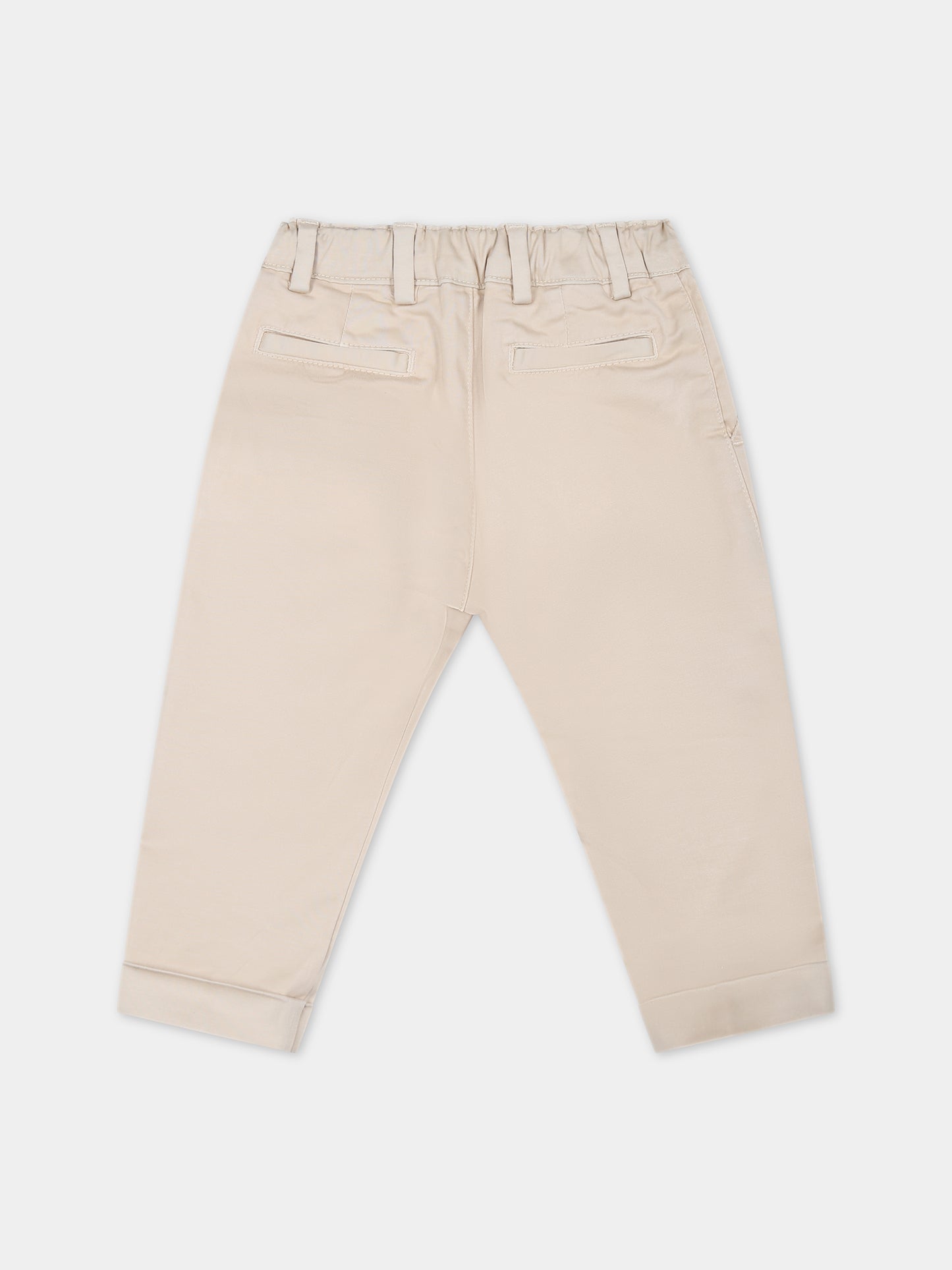 Pantaloni beige per bambino con logo,Fay Kids,FS6Q91 Z0224 107