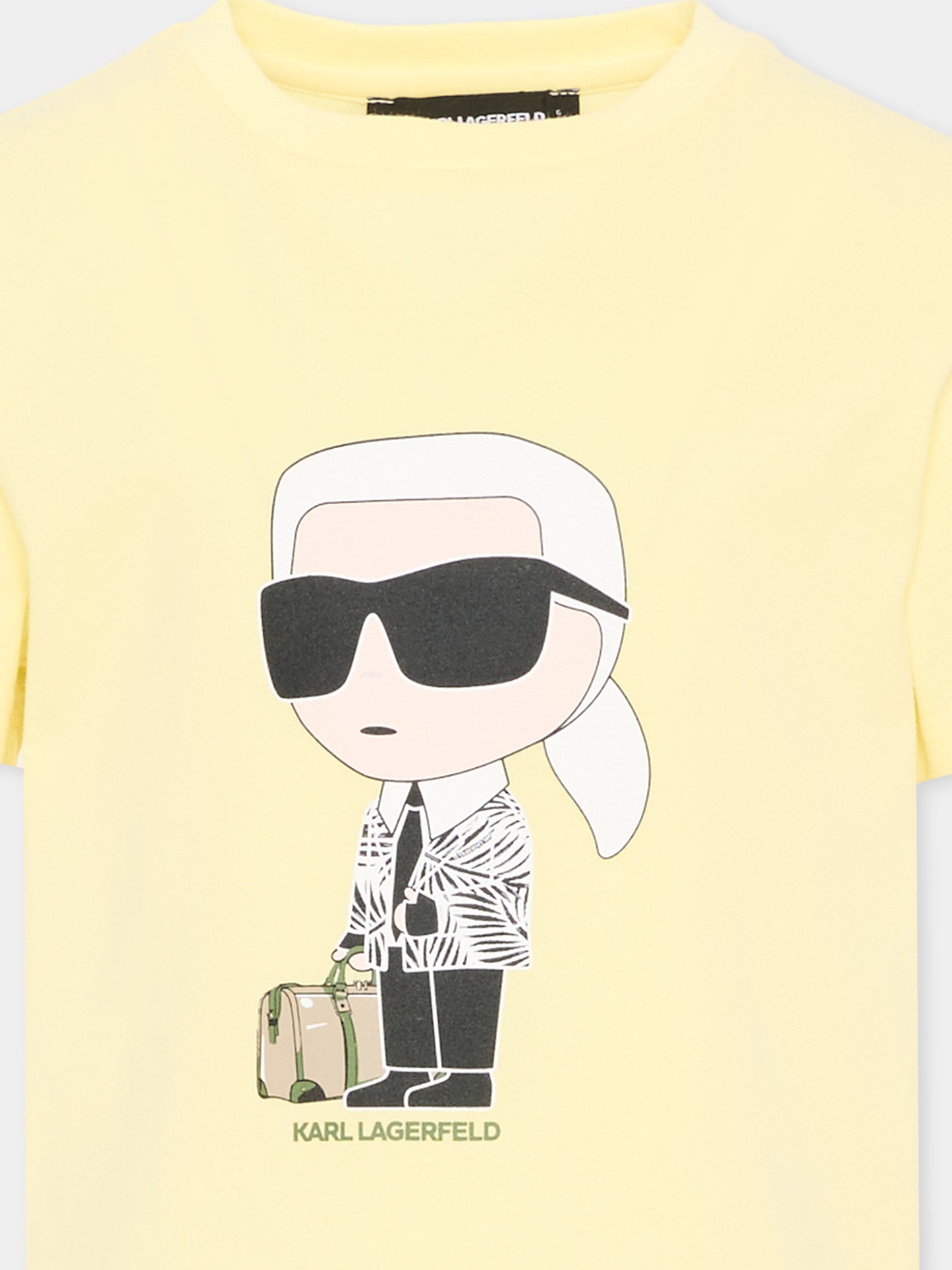 T-Shirt jaune pour garçon avec Ikonik Karl