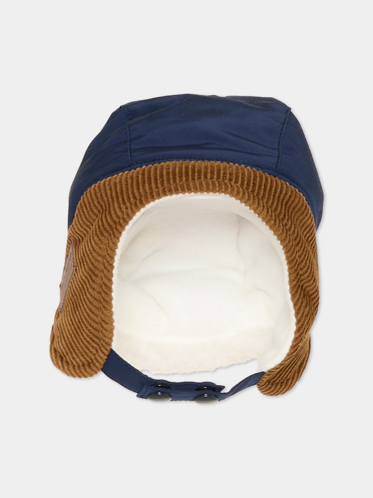 Chapeau bleu avec protège-oreilles pour bébé garçon