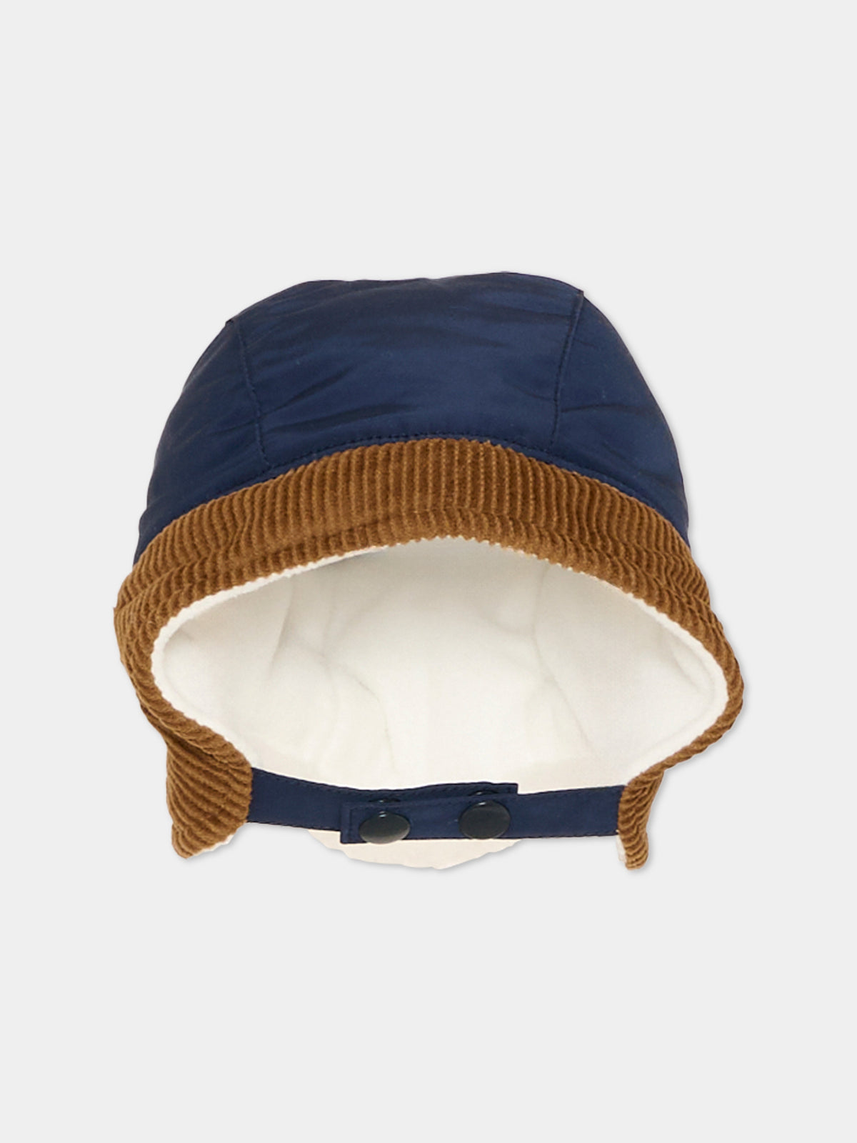 Chapeau bleu avec protège-oreilles pour bébé garçon