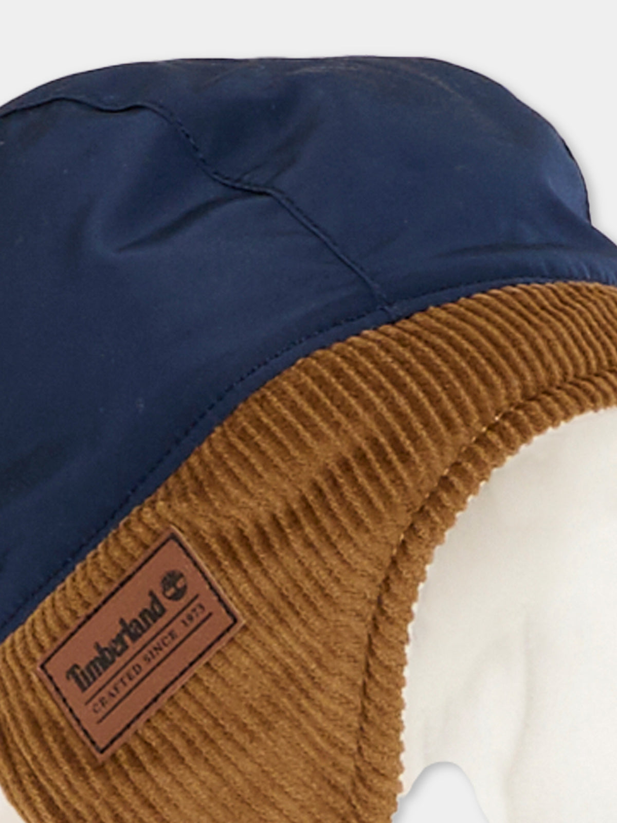 Chapeau bleu avec protège-oreilles pour bébé garçon