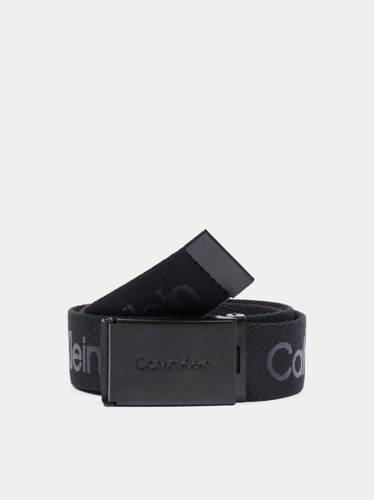 Ceinture noire pour garçon avec logo
