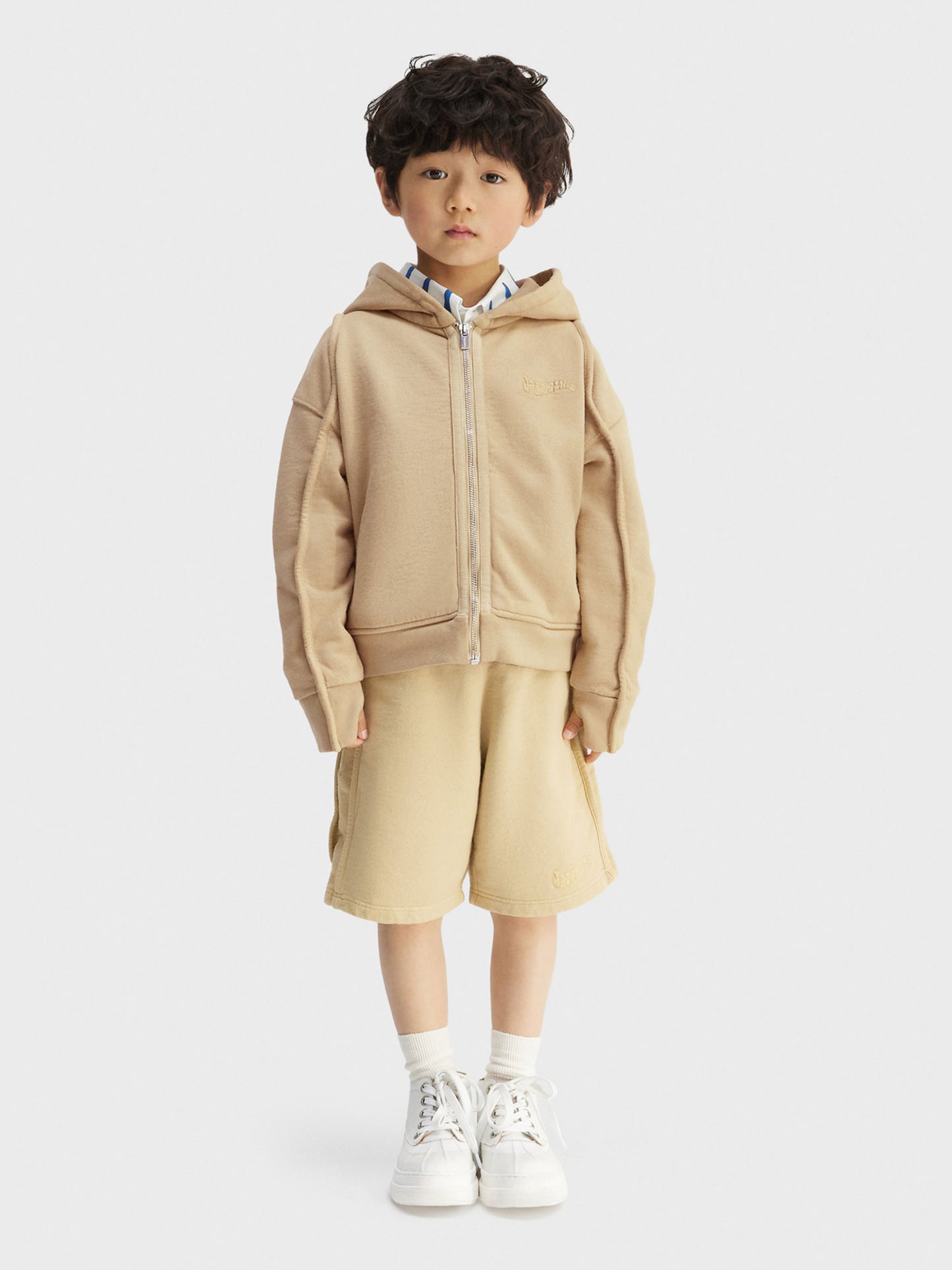 Sweat-shirt beige'Le Camargue Zippe' pour enfants