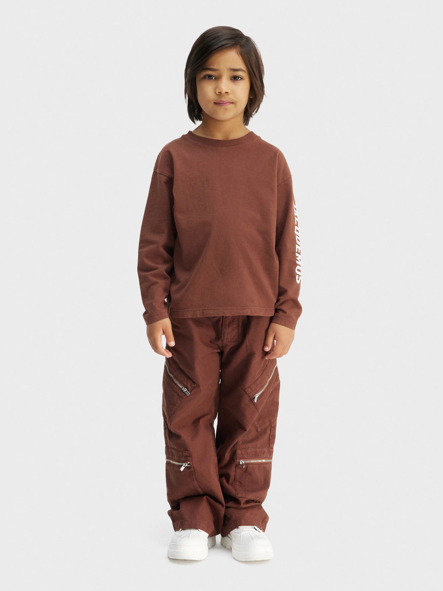 T-shirt marron 'Le Manches Longues' pour enfants