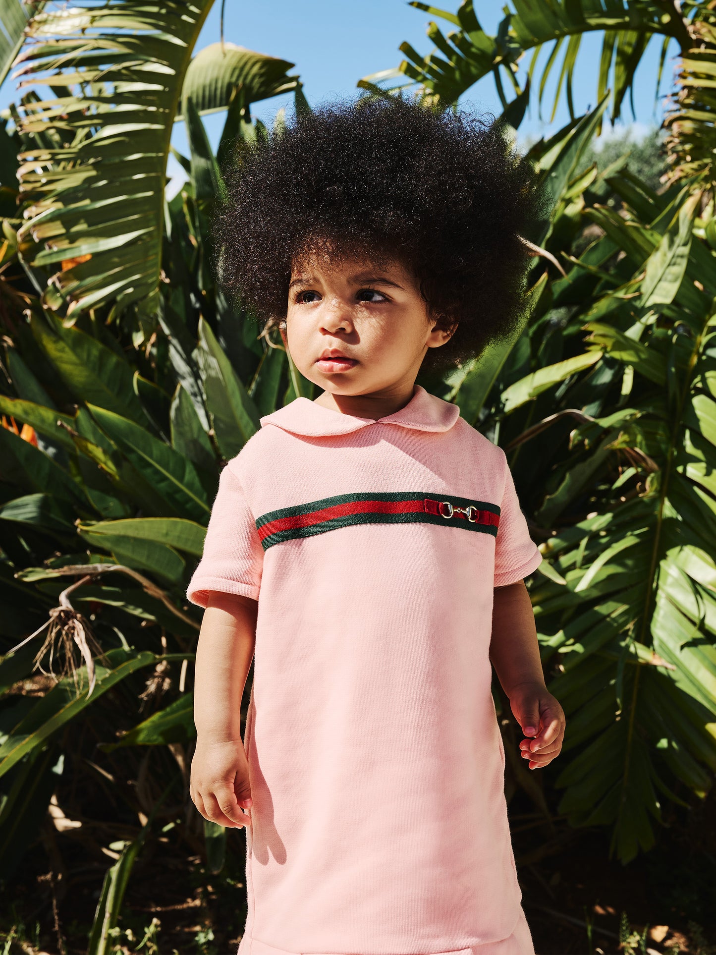 Robe rose pour fille avec mors