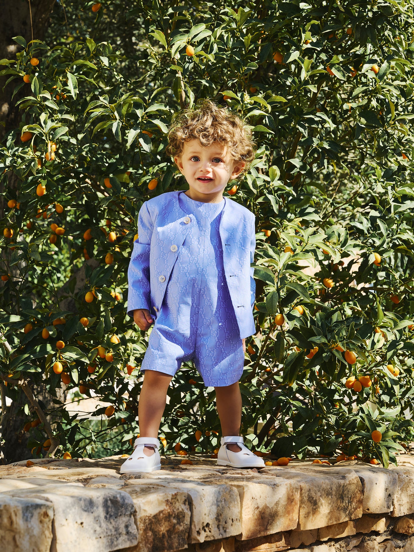 Veste bleu clair pour bébé garçon avec GG
