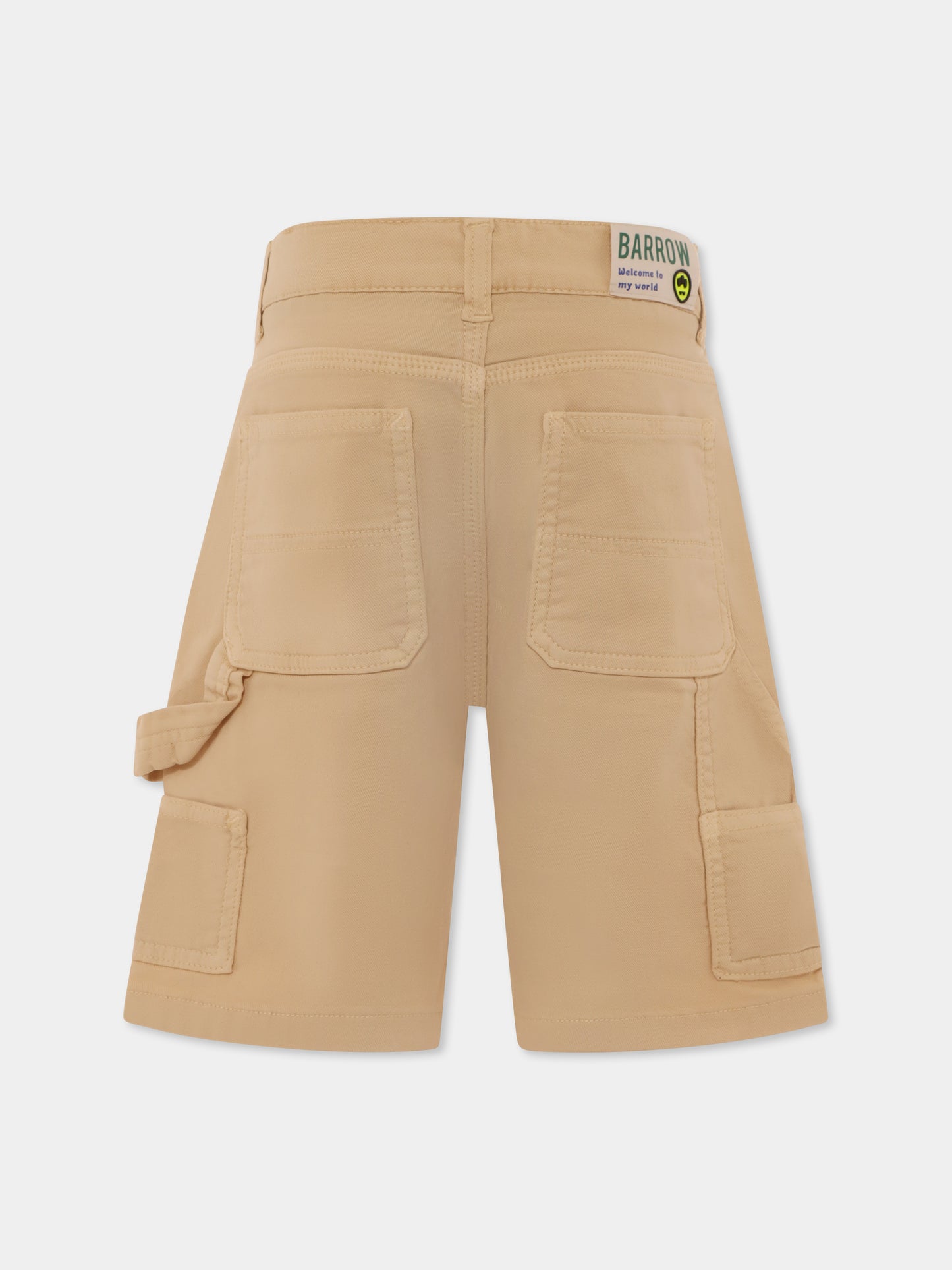 Short beige pour enfants avec smile