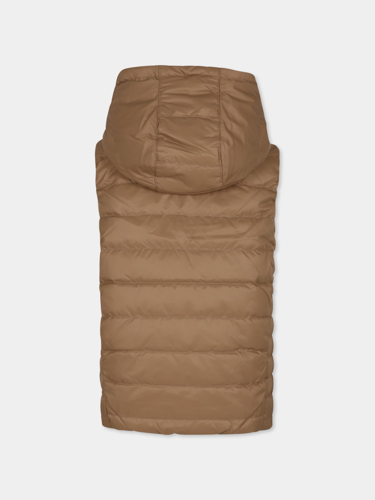 Gilet réversible beige pour garçon avec logo