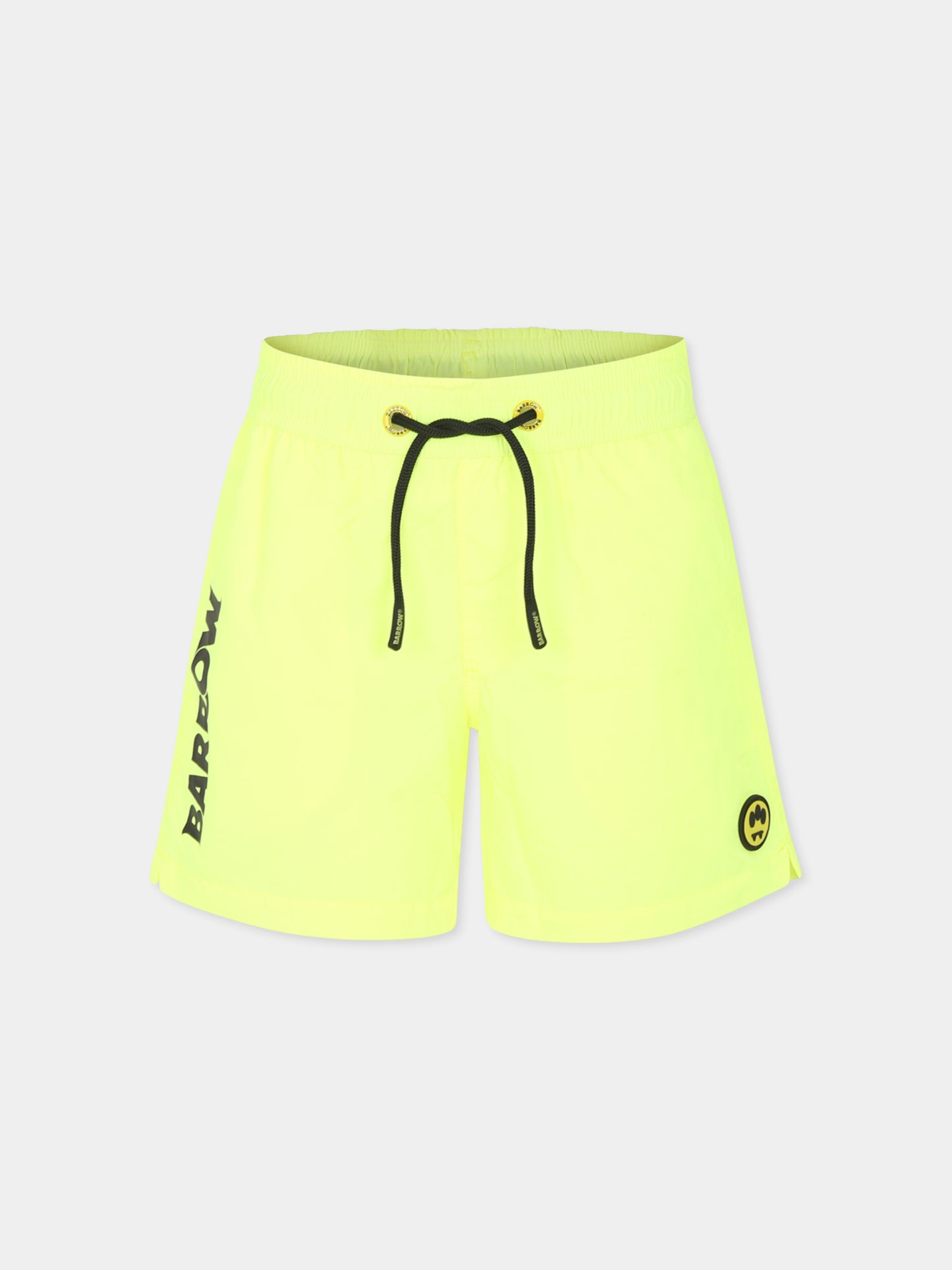 Short de bain jaune pour garçon avec smiley