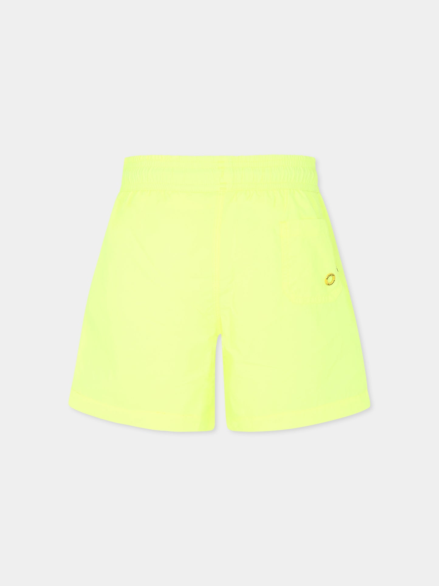 Short de bain jaune pour garçon avec smiley