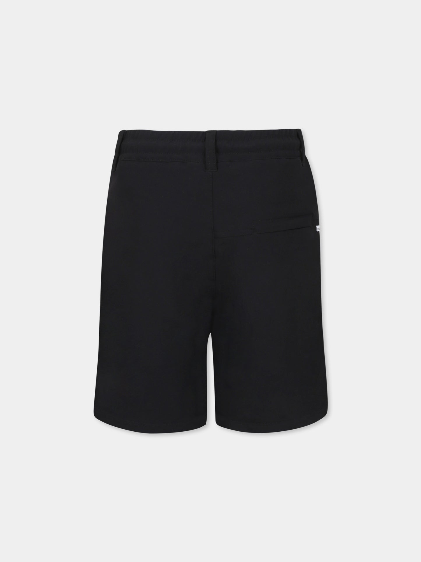 Short noir pour garçon avec logo
