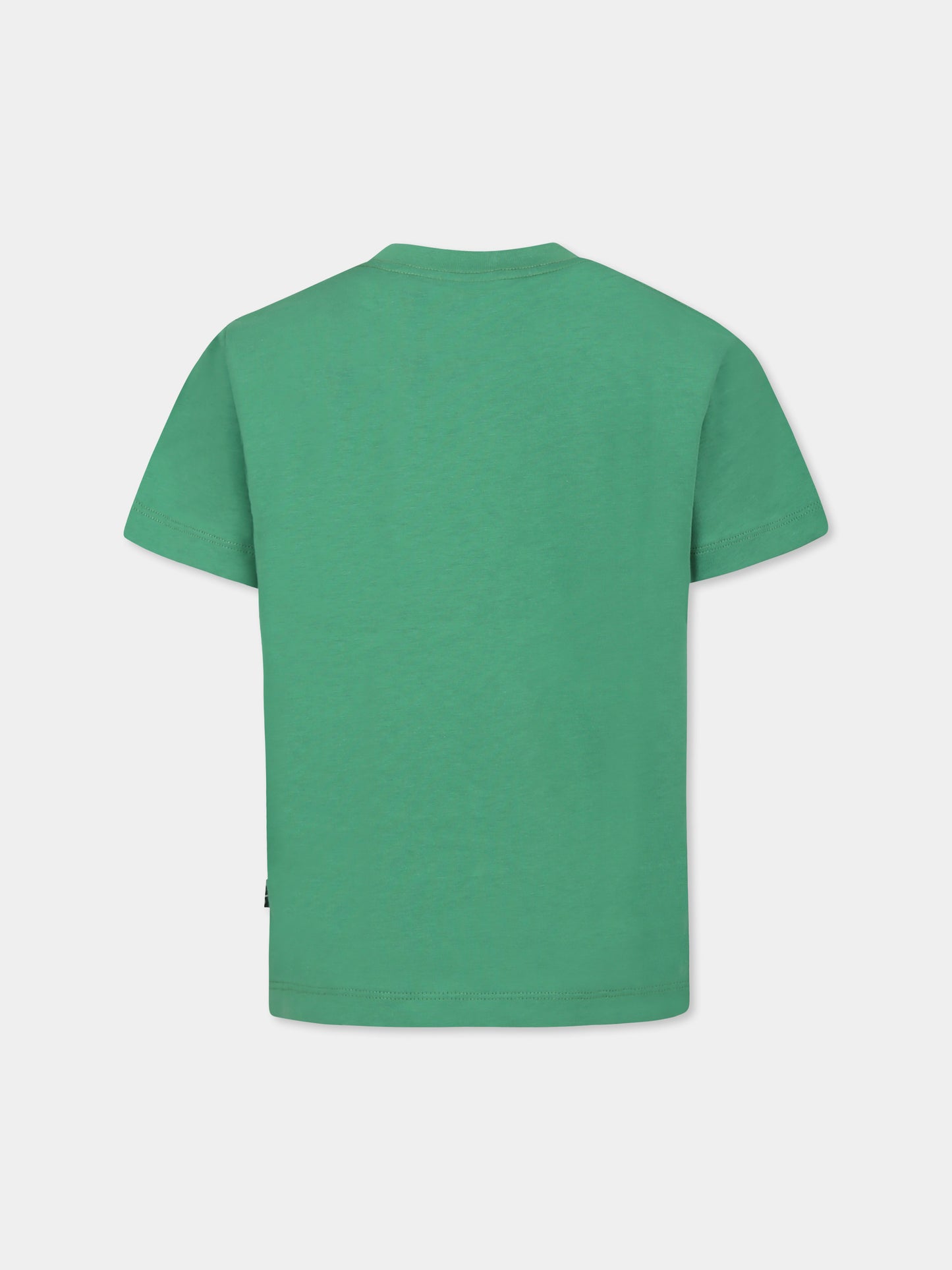 T-shirt vert pour garçon avec jaguar