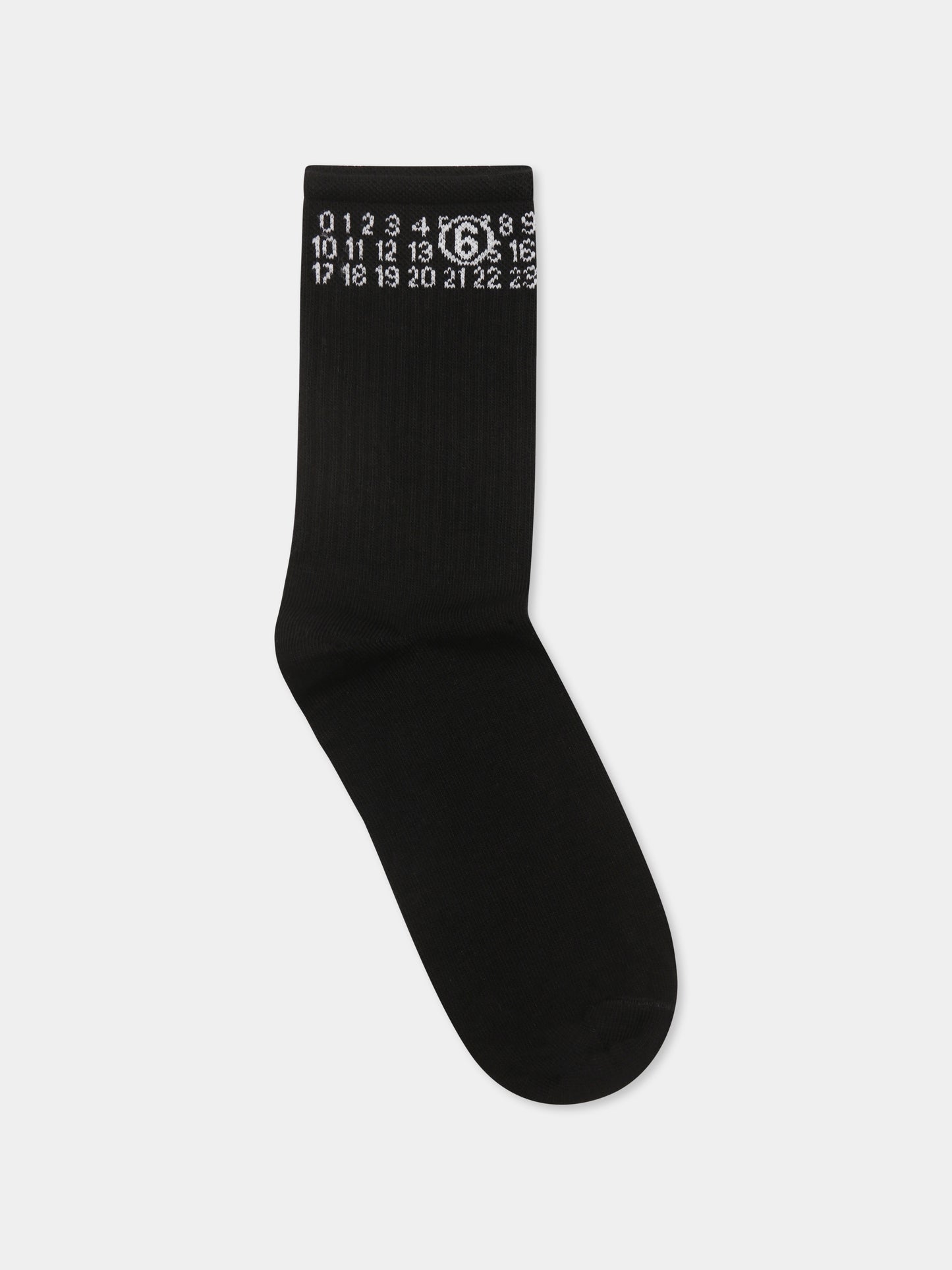 Chaussettes noires pour enfants avec logo
