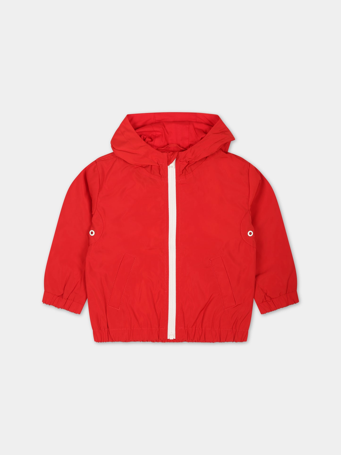 Veste coupe vent rouge pour bébé enfants