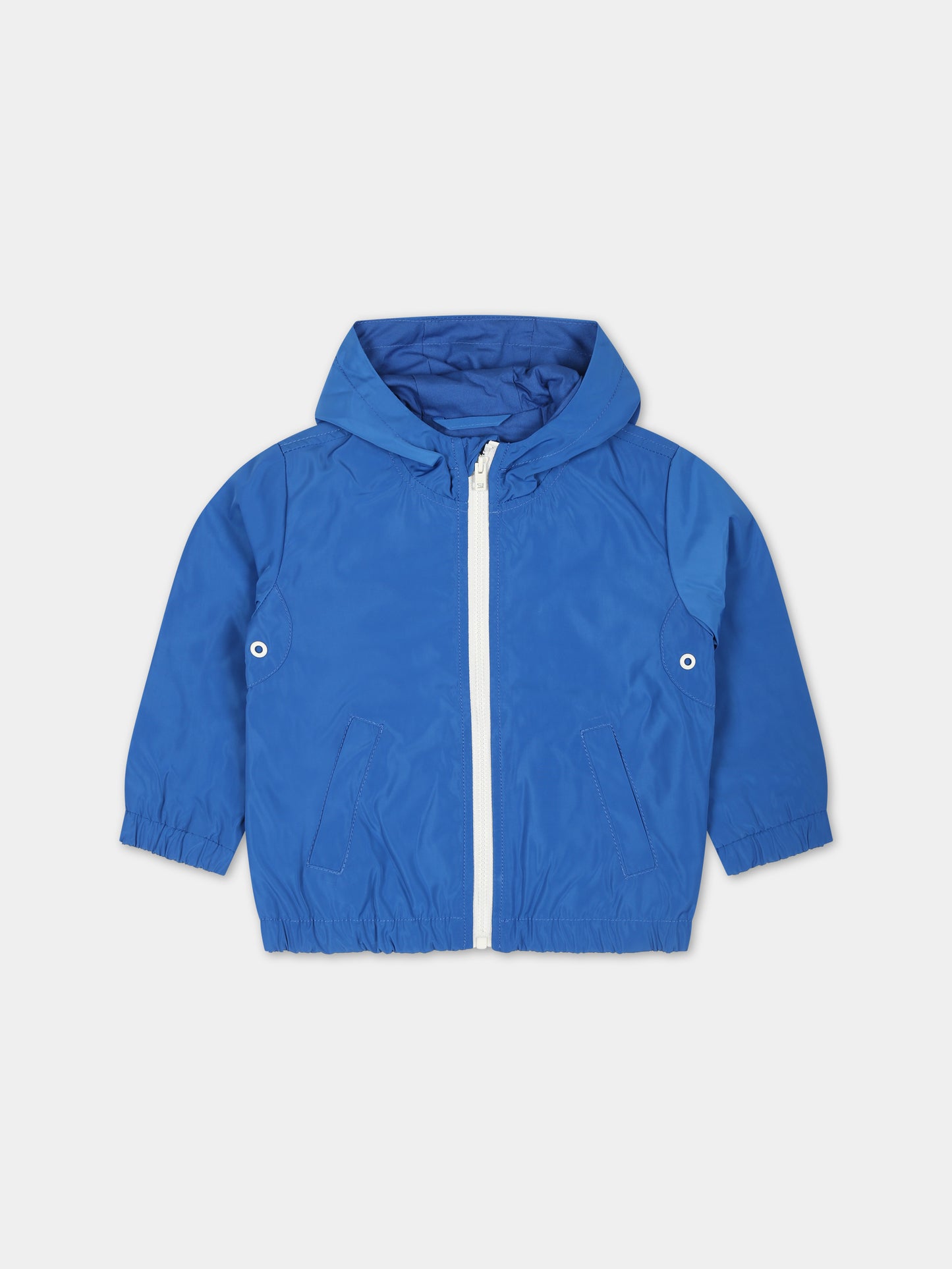 Veste coupe vent bleue pour bébé enfants avec logo