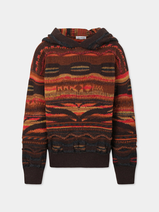 Sweat-shirt multicolore pour enfants avec logo