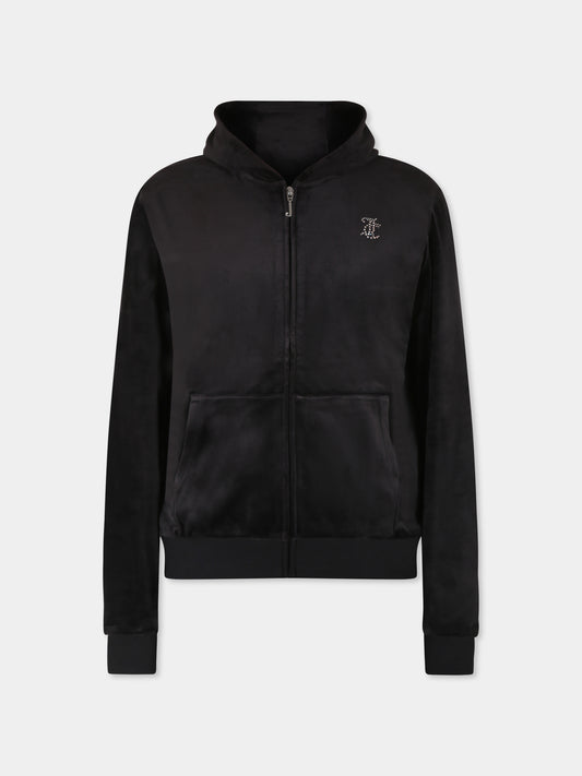 Sweat noir pour fille avec logo