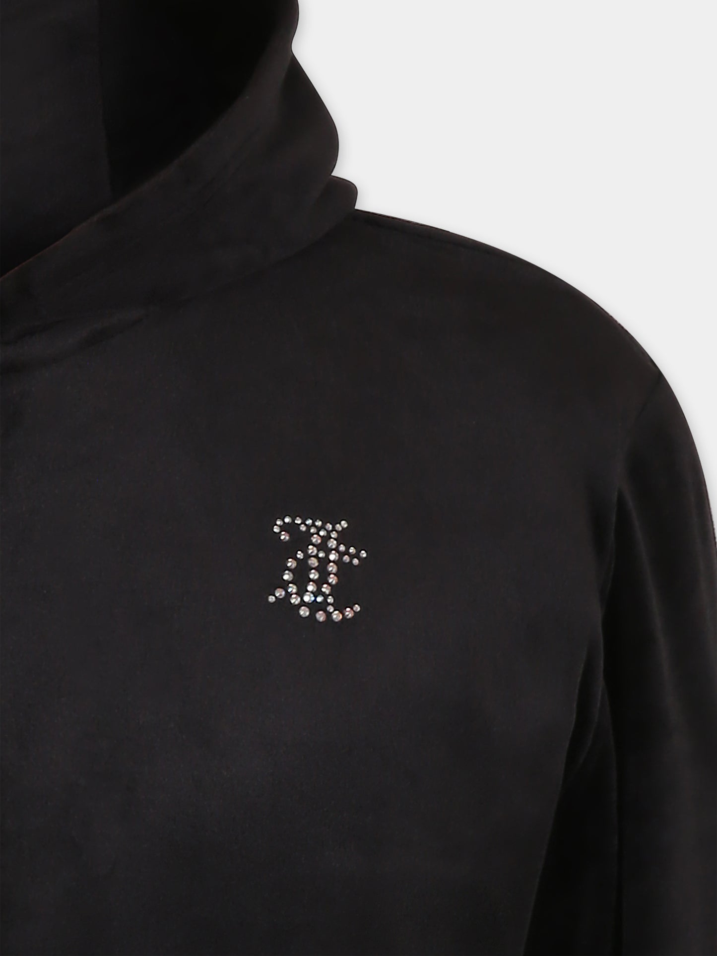Sweat noir pour fille avec logo
