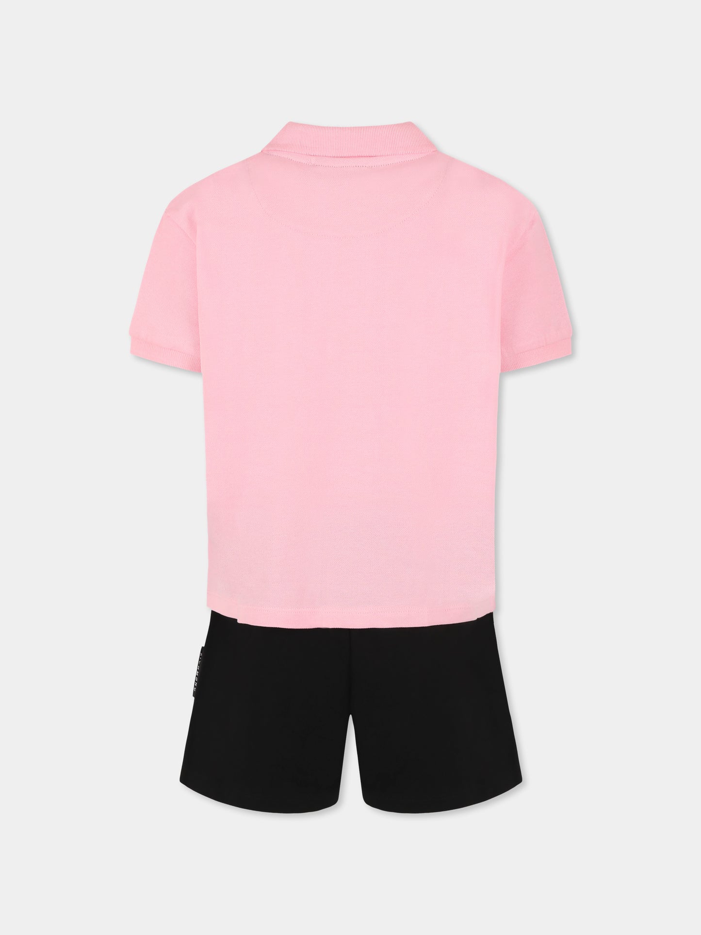 Ensemble rose pour fille avec logo