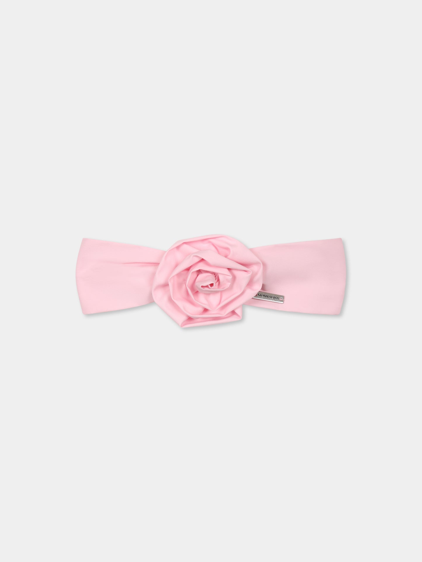 Bande rose pour bébé fille avec rose