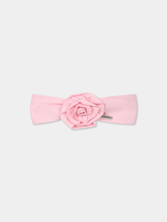 Bande rose pour bébé fille avec rose