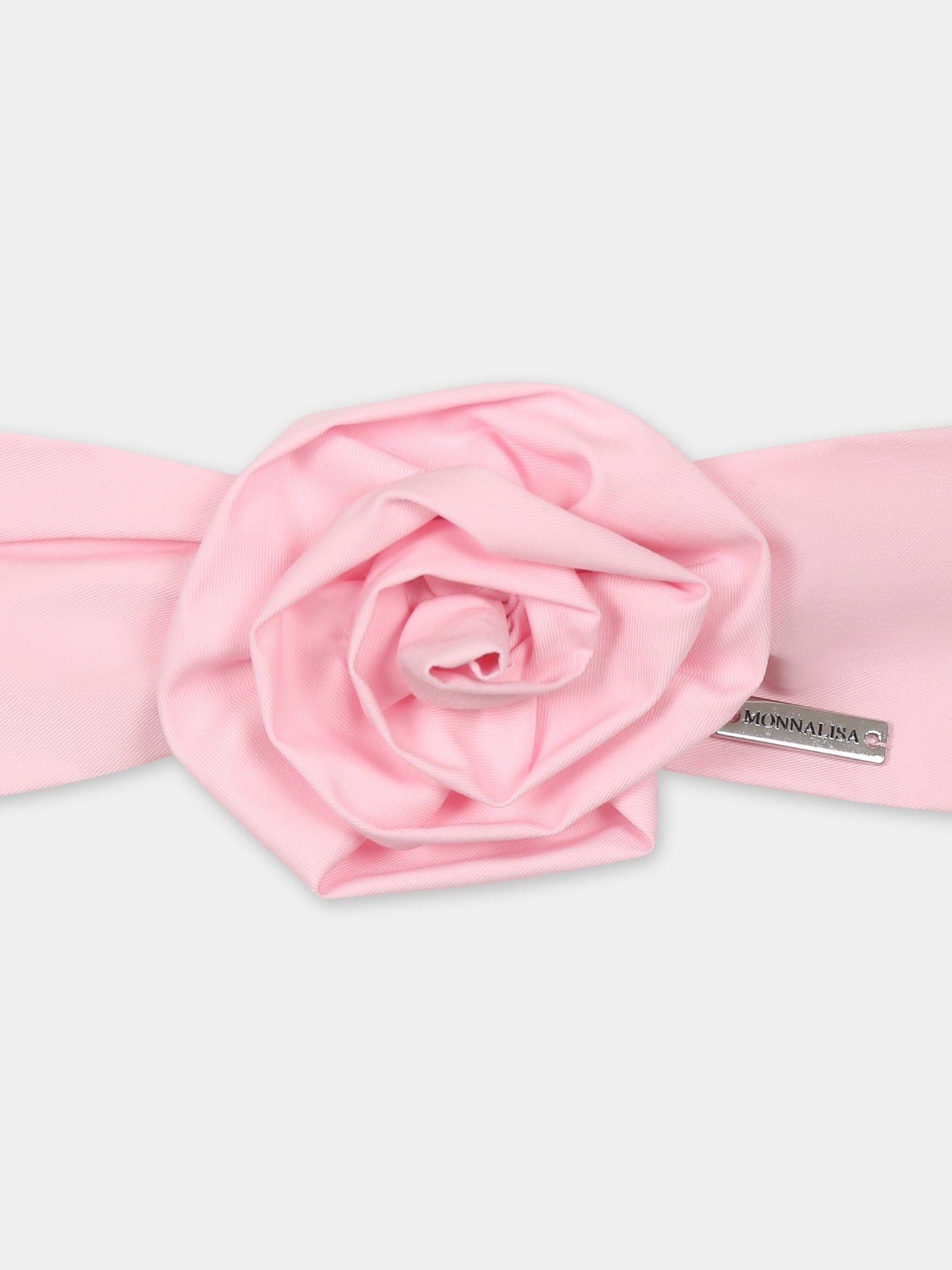 Bande rose pour bébé fille avec rose