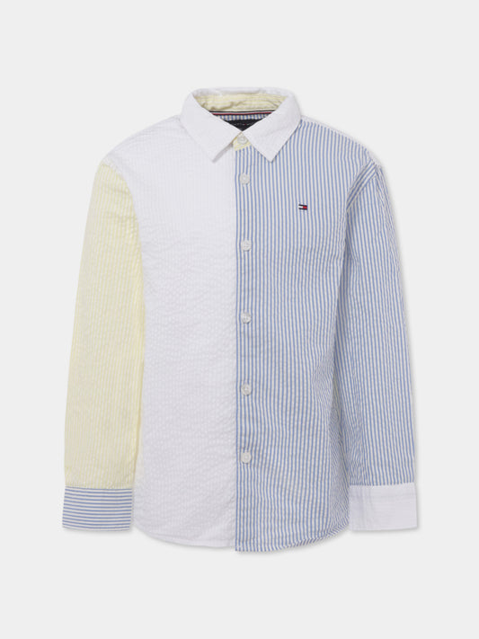 Chemise multicolore pour garçon avec drapeu