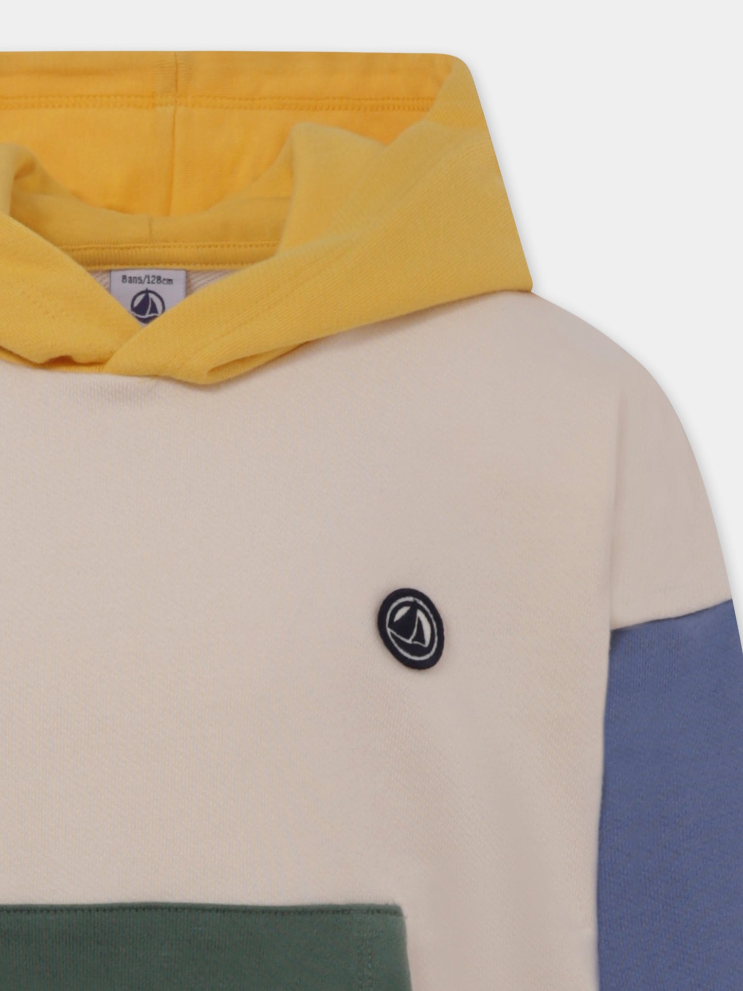 Sweat ivoire pour garçon avec logo