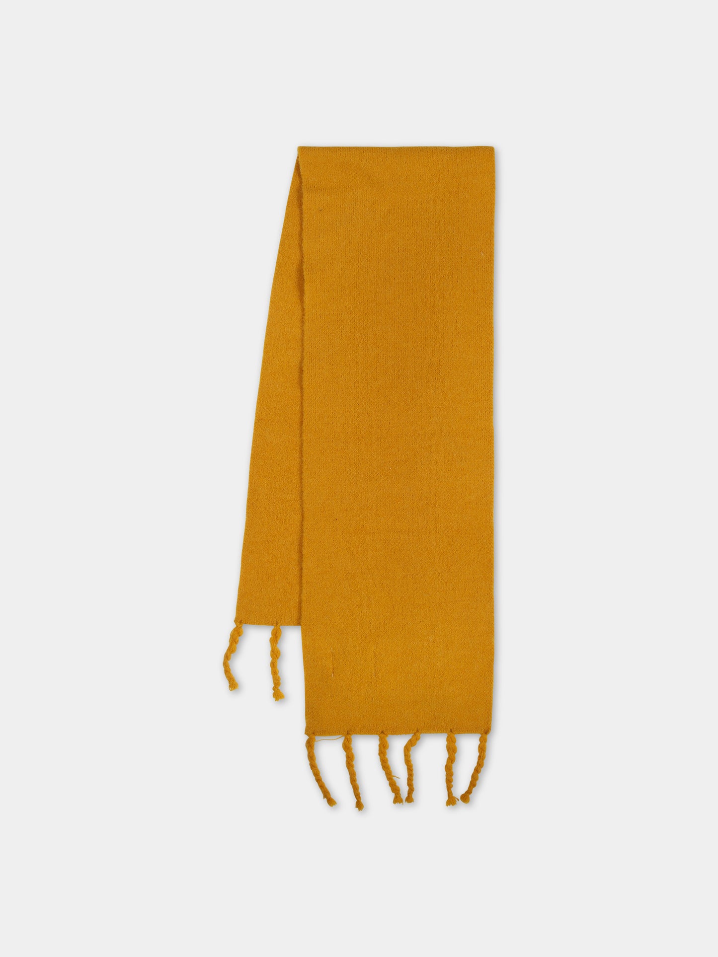 Écharpe orange pour enfants avec franges