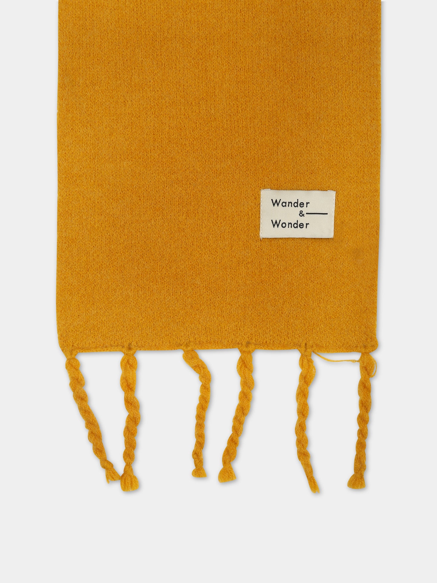 Écharpe orange pour enfants avec franges