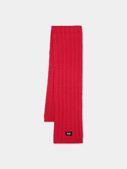 Echarpe fuchsia pour fille avec logo