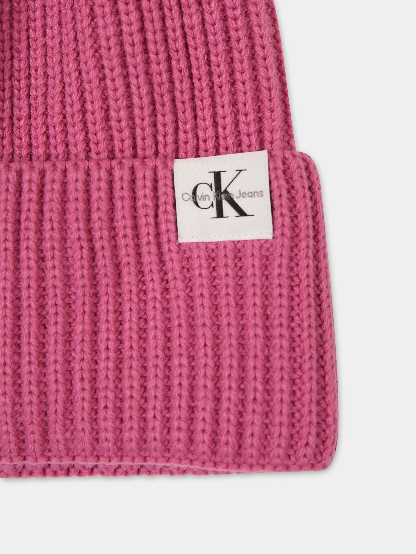Casquette fuchsia pour fille avec logo