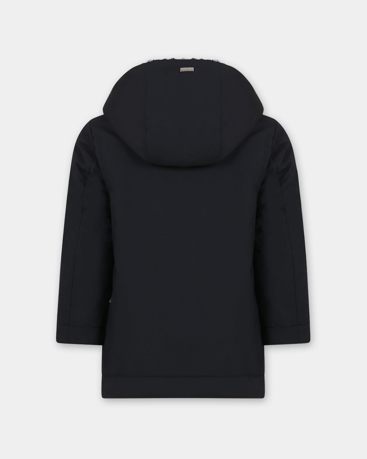 Parka noire pour garçon avec logo