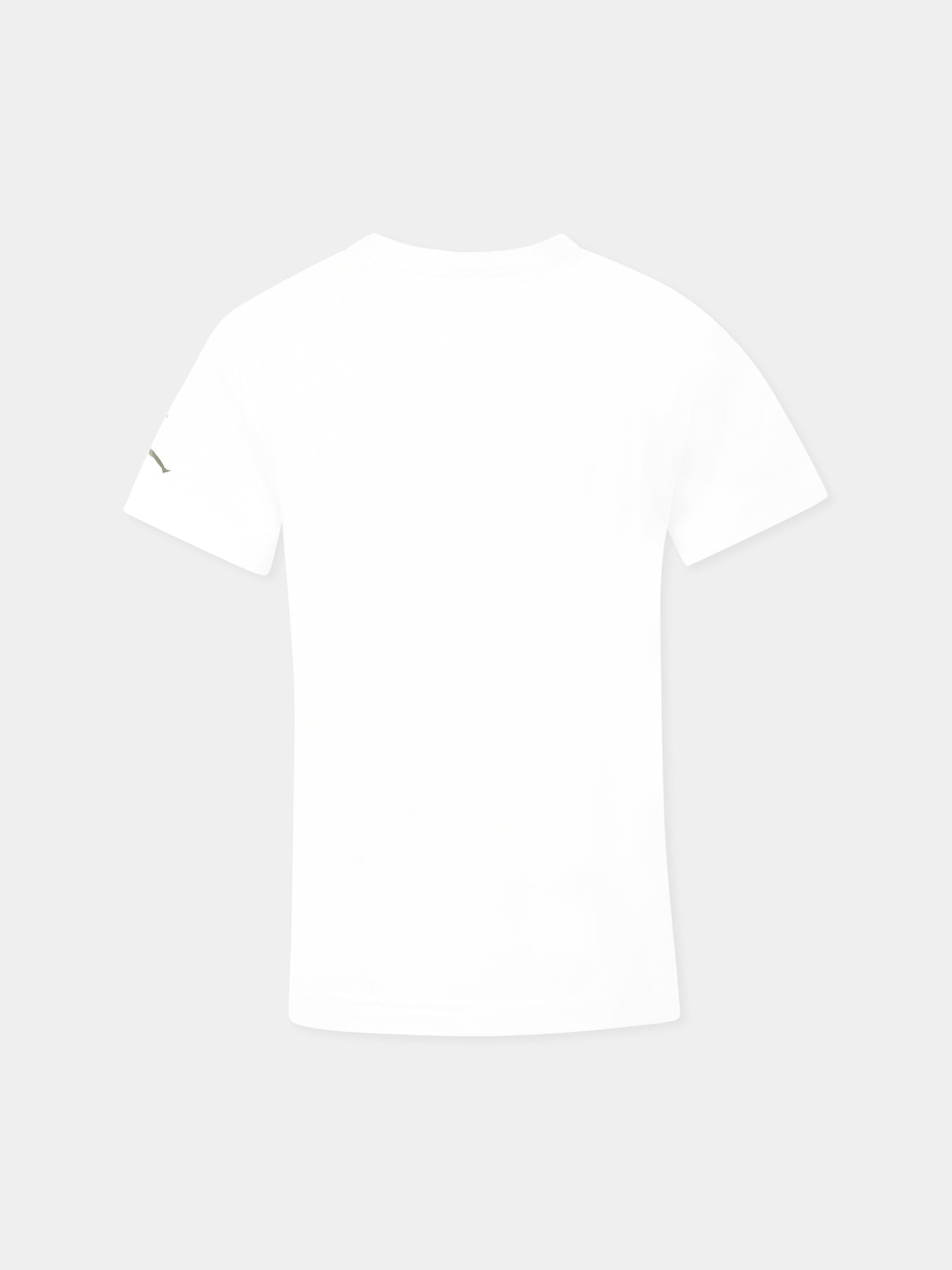 T-shirt blanc pour garçon avec logo
